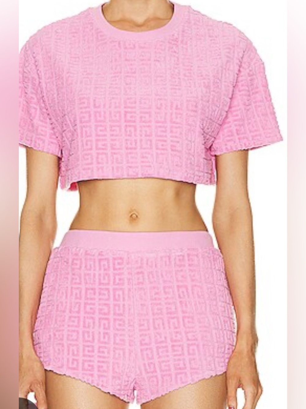 Givenchy Pink Branded Knit Top